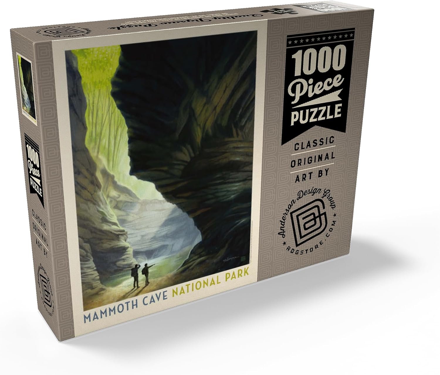 MyPuzzle Mammoth Cave National Park: The Light of Day, Vintage Poster - Premium 1000 Piece Jigsaw Puzzle for Adults