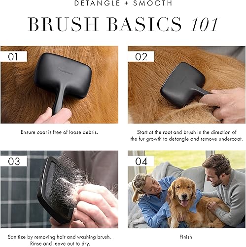 Miniatura 3 de Tweezerman Dog and Cat Slicker Brush for Pets, Grooming Brush with Coated Bristles to Prevent Scratching and Ergonomic Handle