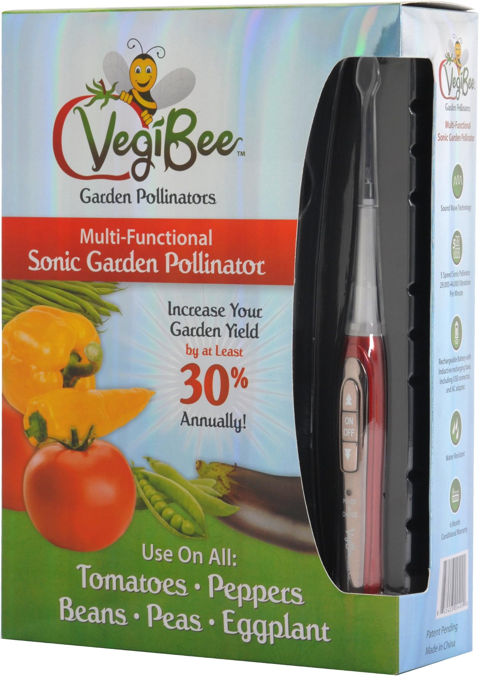 VBP-01 Rechargeable Plant pollinator, 10", Red