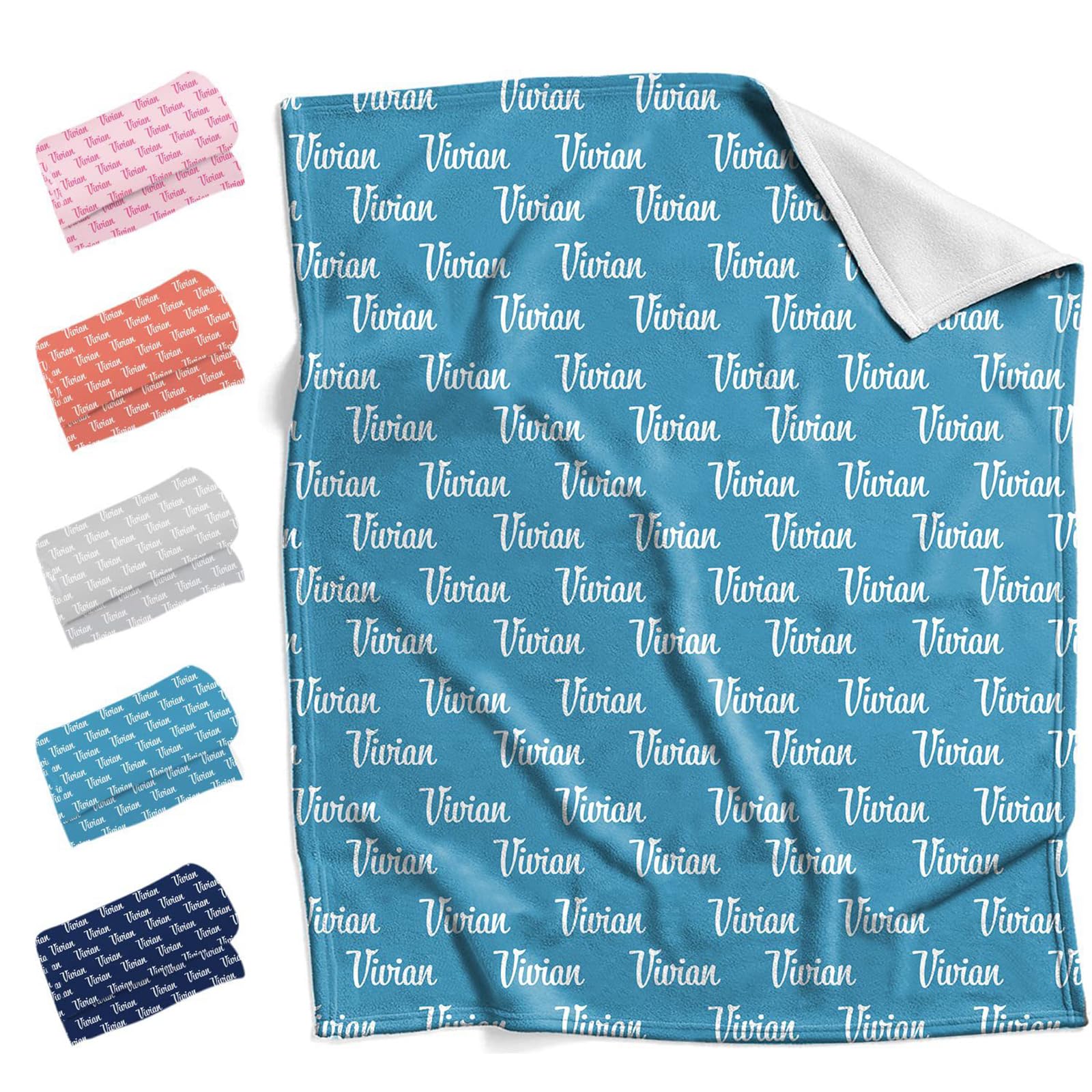 gorm Coperta personalizzata per neonati e bambini con nome, coperta personalizzata per bambini, coperta per asilo nido per neonati, coperta in peluche, regalo per neonati (180 x 200 cm)