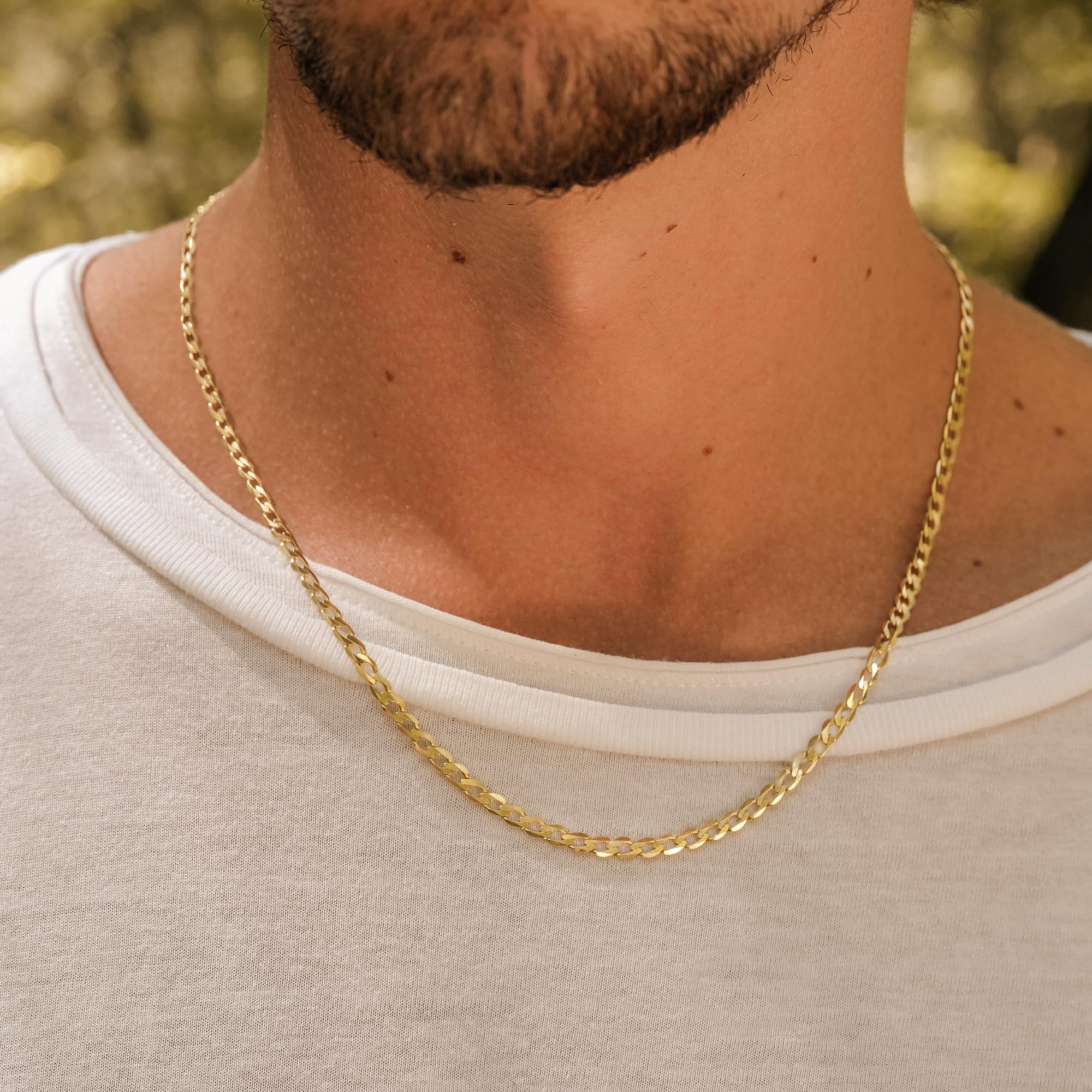 EDELIND 333 585 Goldkette Herren Echtgold, 2,6mm Panzerkette, auch 375 750