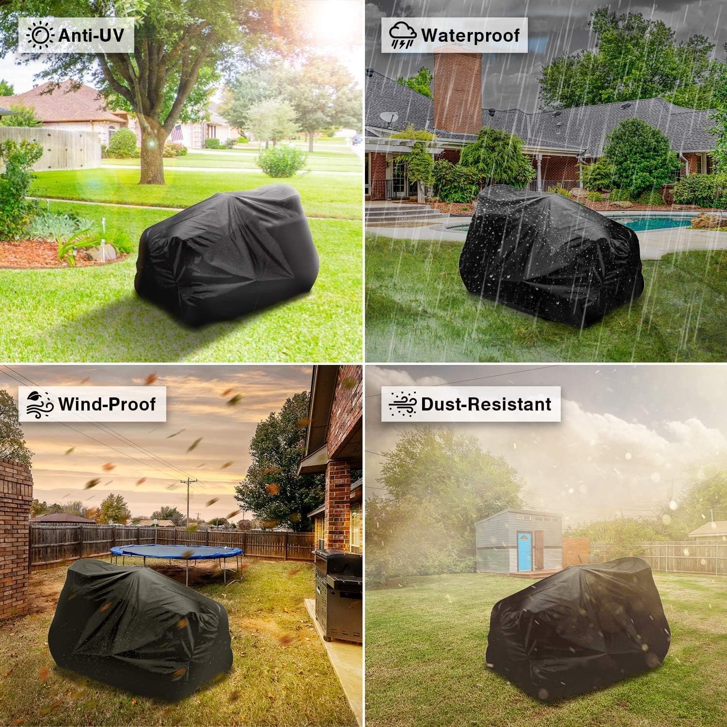 Funda Cortacésped, para Bad Boy MZ Magnum (48"/54" Deck) 2017–2026, Impermeable | Impermeable Exterior, Resistente al Desgarro, Dobladillo Elástico Ajustable, Protección Anti UV, Con Bolsa de Almacenamiento