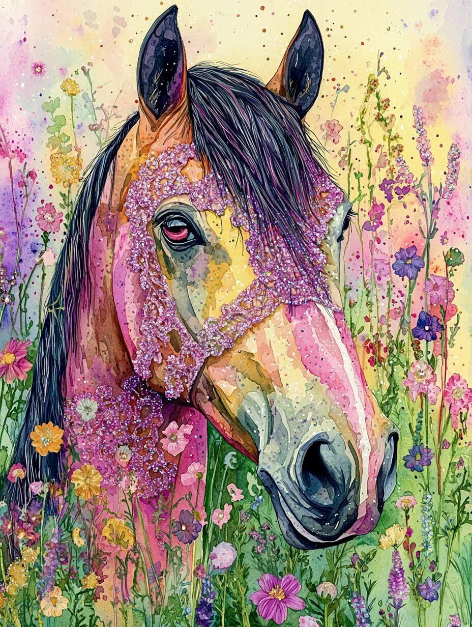 WEISHIWE Dipingere con i Numeri Adulti Cavallo animale, 80x100cm s-197 | Paint by Numbers Kit con Pennelli e Acrilico Pigmento, Fai da te Olio La Pittura di Numeri Kit, Decora la Casa, senza Cornice