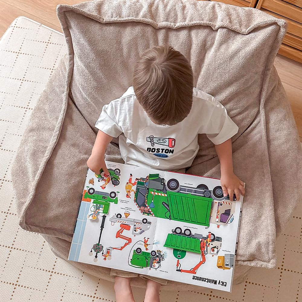MISIOO Fauteuil Roya Cord - Fauteuil pour chambre d'enfant - Pouf souple pour enfant - Fauteuil de sol - En velours côtelé de qualité supérieure Oeko-Tex - 80 x 73 x 58 cm
