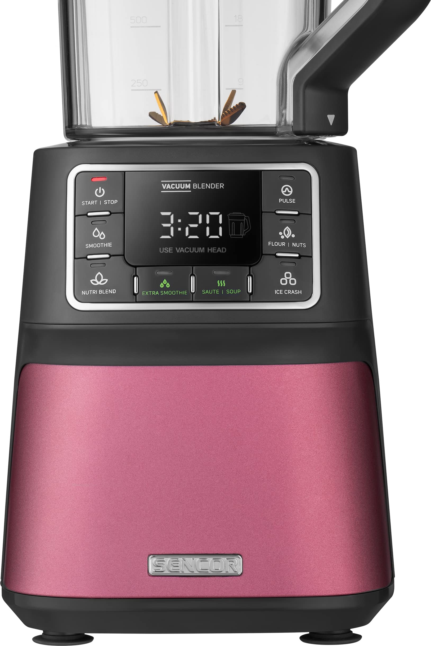 SENCOR 7875RS SBU 7874RD Super Mixeur automatique sous vide 1500 W Smoothie, 8 lames en titane, 7 programmes, rose, plastique