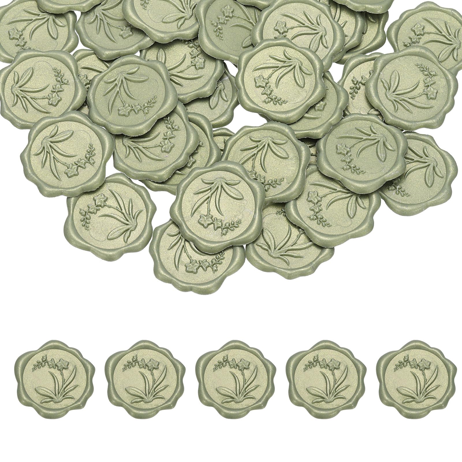 PATIKIL Wax Seal Stickers, 25 Pcs Envelope Seal Stickers, Self-Adhesive Wax Stamp Wedding Invitation Accessories for Wedding Party Birthday Gift Wrapping Anniversary, Shimmery Bronze Gold