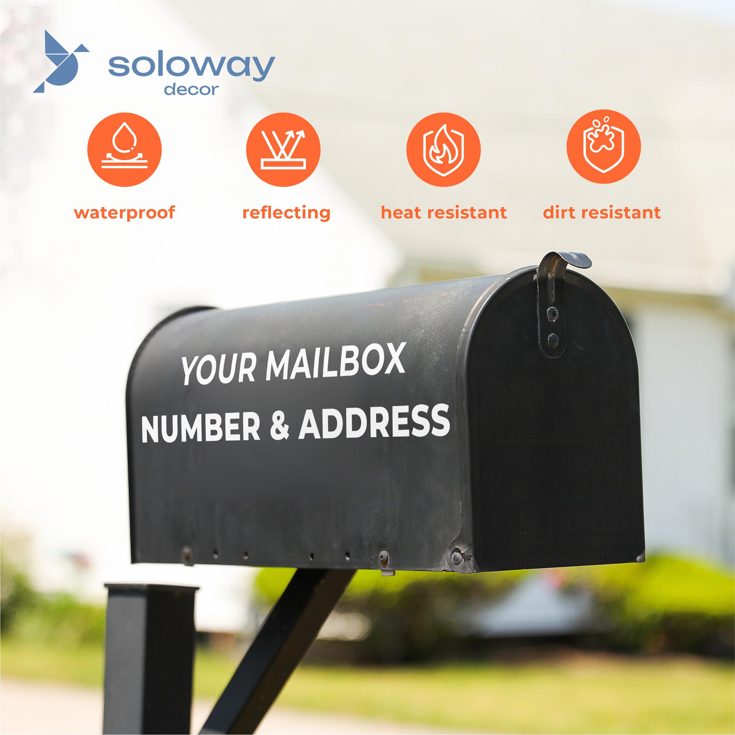Custom Mailbox Address Decals - Waterproof Vinyl Letters & Numbers For Outdoor Use