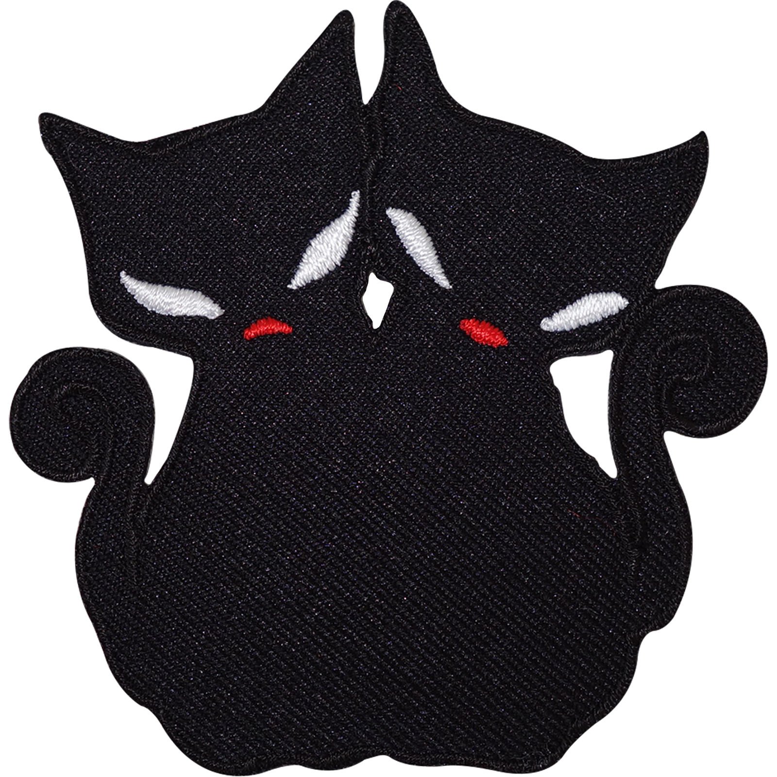 ELLU Lucky Black Cats Embroidered Iron/Sew On Cat Patch Coat Jacket Dress Bag Badge