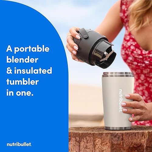 Miniatura 2 de nutribullet Batidora portátil con vaso aislante, inalámbrico, lino mate, NBPB50350LIN