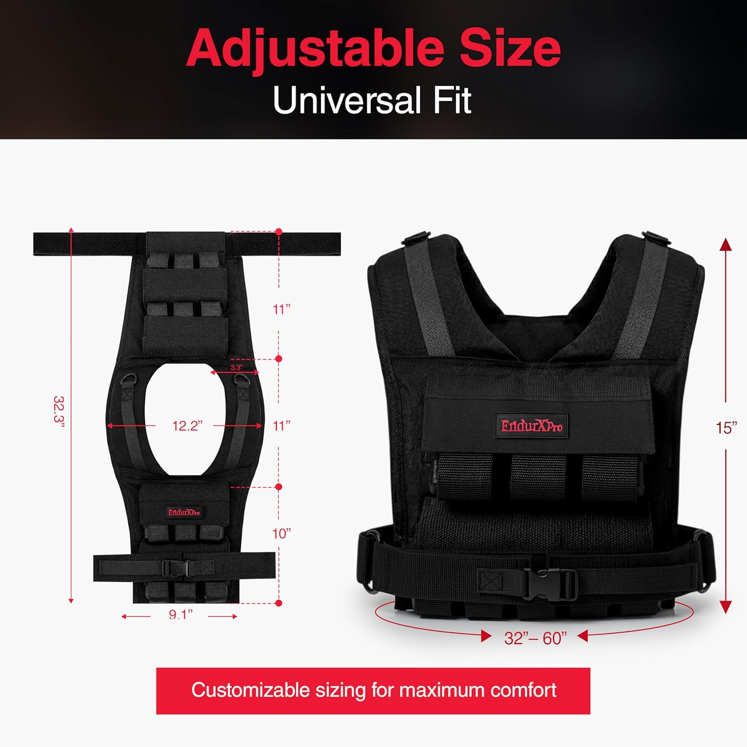 Weighted Vest for Men & Women – Adjustable 25lbs/35lbs/45lbs, 1000D Cordura Tactical Weight Vest with Removable Iron Weights for Rucking, Running, Cross Fit, Strength & Fitness Training