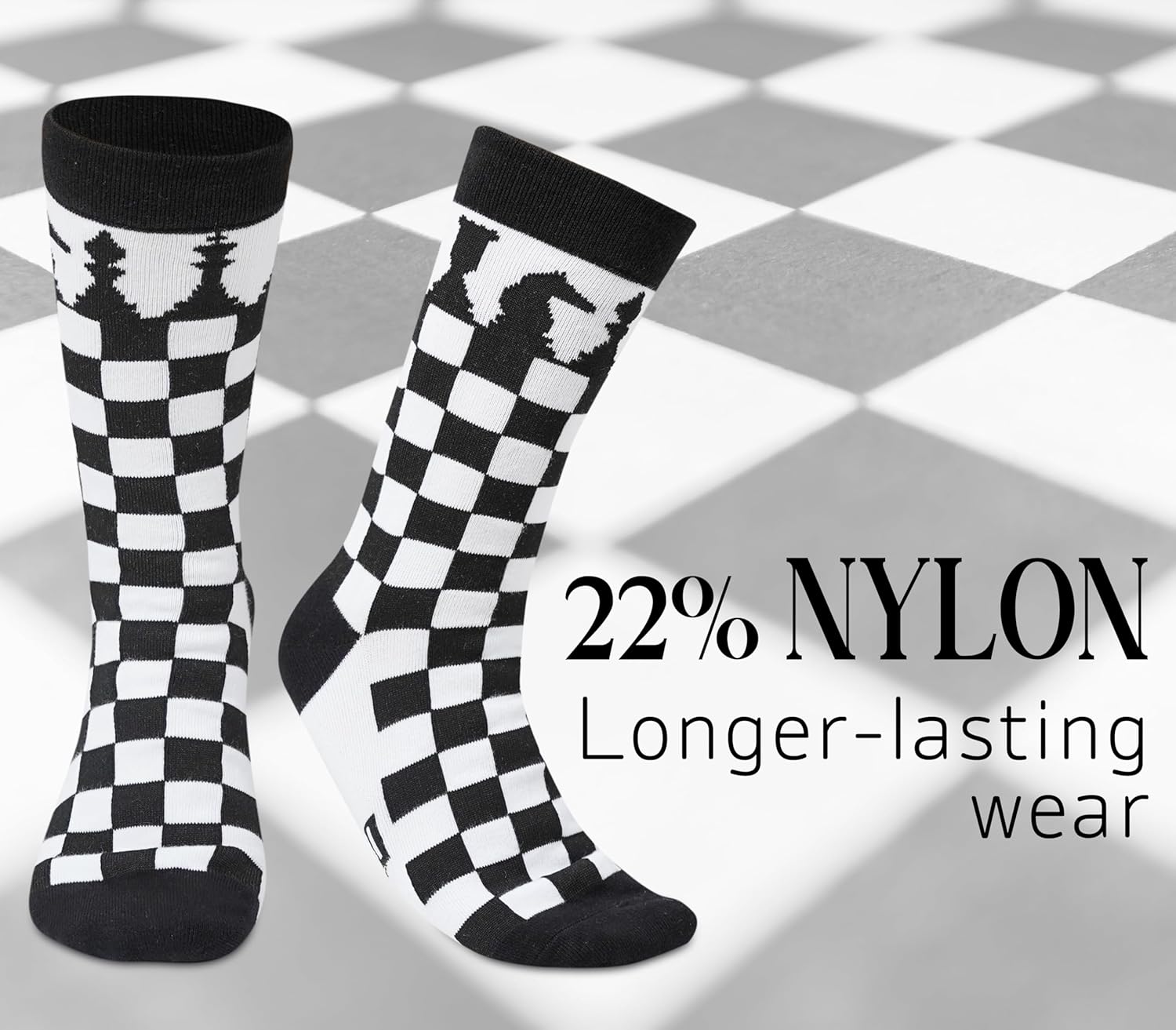 InnoBeta Chess Gift Socks for Geburt, Chess Club, Chess Player, Chess Lover, Thanksgiving & Christmas, One Size - Image 6