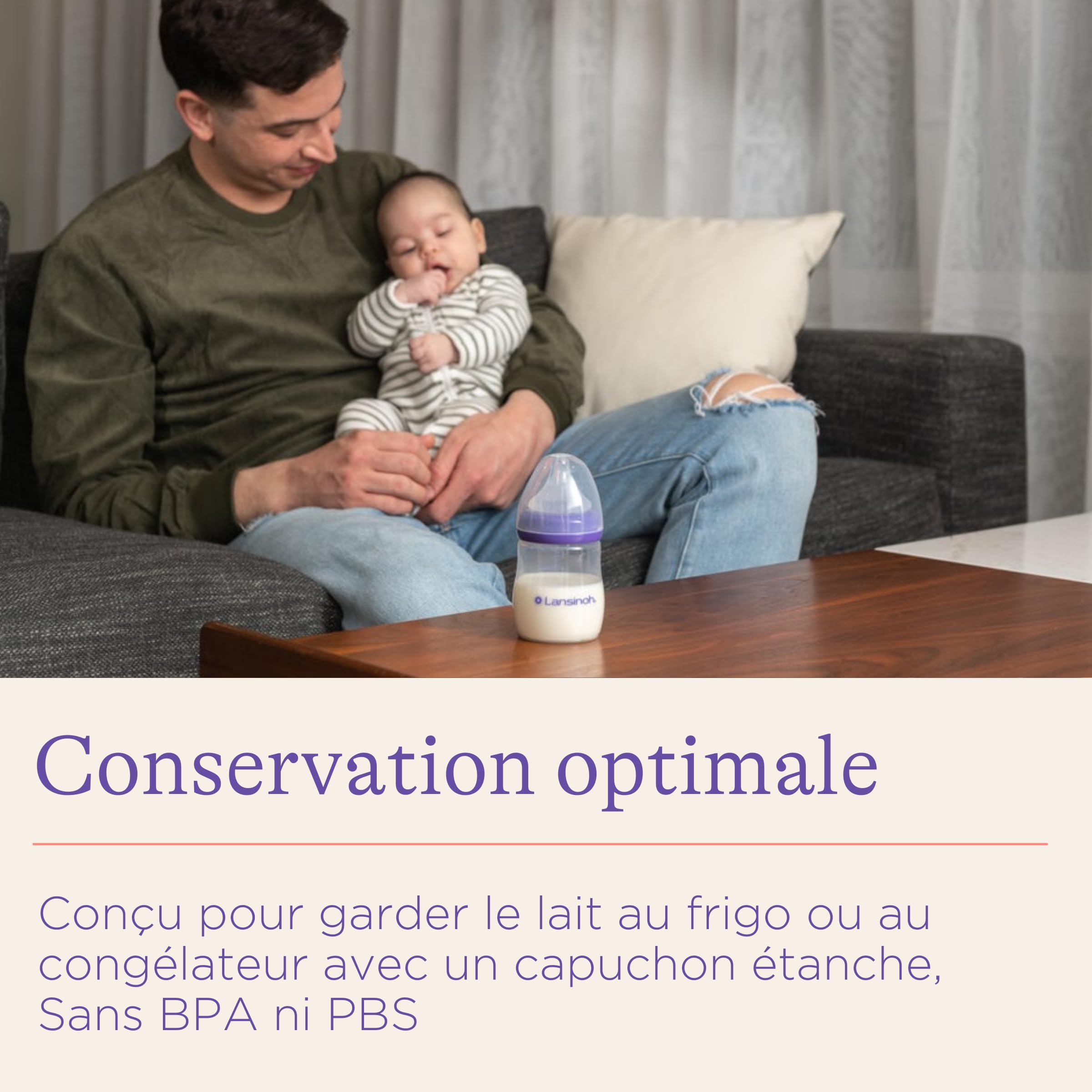 Lansinoh I Pots de conservation du lait maternel 4x160Ml