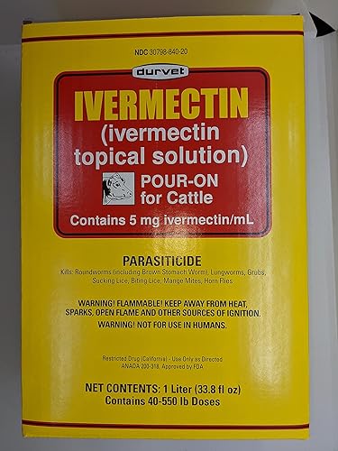 Miniatura 2 de Durvet Ivermectina Verter para Bovinos 33.8 fl oz