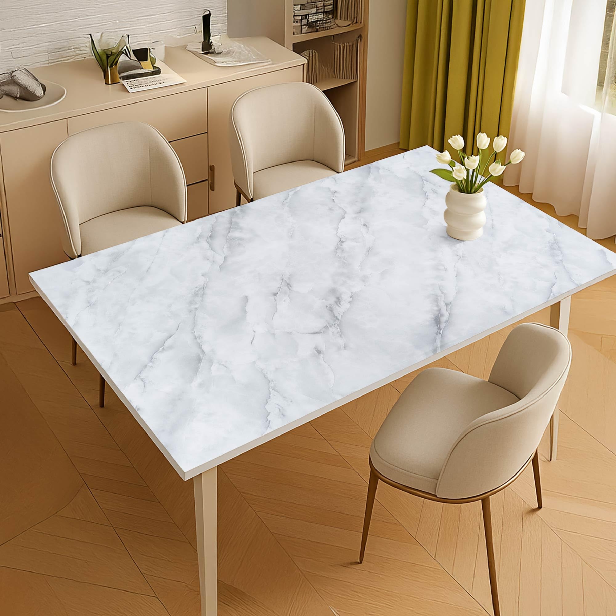 IlGruppone Copritavolo Stampato in PVC Alto 1.2 Mm Pellicola Protettiva Cover Proteggi Tavolo Tovaglia Protezione Mollettone Spesso Antimacchia Urti Olio Graffi Impermeabile - Dis9-100x200Cm