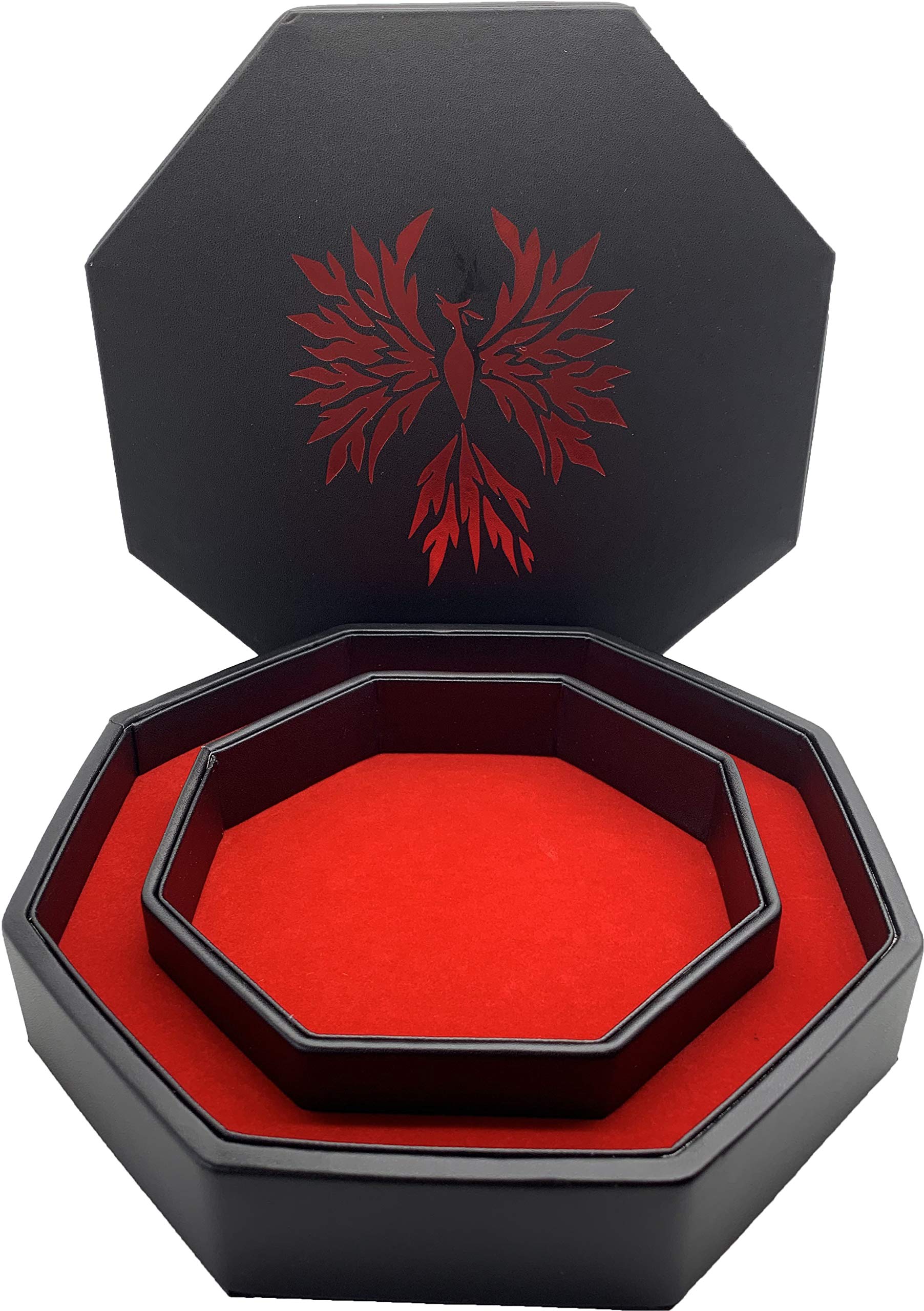 Red Phoenix - Tray of Holding Hexagon RPG Dice Tray