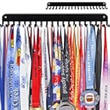 Lapetale Fashion Medal Hanger Display - She Believed She Could She Did - Personalized Medal Holder for Sport Race Runner Sturdy Steel Metal Plaque Over 63 Medals Awards Easy to Install