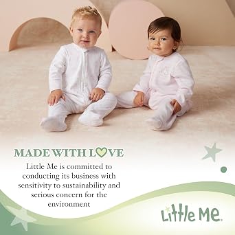 Little Me Clothes for Baby Boys' 2-Piece Nightgown and Cap Set 100% Cotton with Elastic Bottom, Baby Essentials