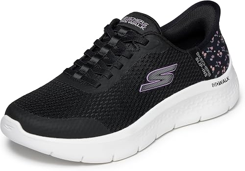 Skechers Women's Go Walk Flex Lily Rose Hands Free Slip-Ins Sneaker, Light Gray,