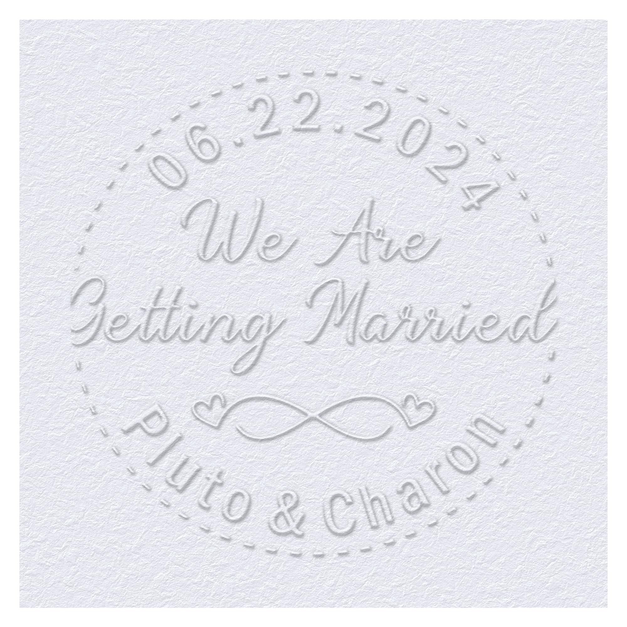 OFCCUSTOM Wedding Embosser Personalized Name Date Address Wedding Stamp Customized Embosser Stamp Monogram Floral Envelopes Invitations Gifts (02)