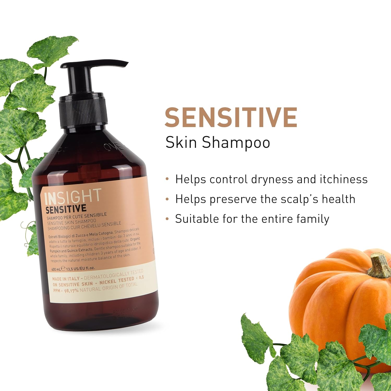 InSight Professional Shampoo for Sensitive Skin, 30.4 Fl. Oz. - Unscented, Sulfate Free, Dermatologically Tested, Vegan, Moisturizing for Dryness - Image 3