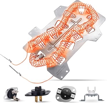 Dryer Heating Element Fit for Sam/sung DV350AEW/XAA DV42H5200EP/A3 DV45H7000EW/A2 DV48H7400EW/A2 DV40J3000EW/A2 DVE50R5200W/A3 DVE50M7450W/A3 DV5451AEW/XAA DV448AEW/XAA DV419AEW/XAA DV501AEW/XAA