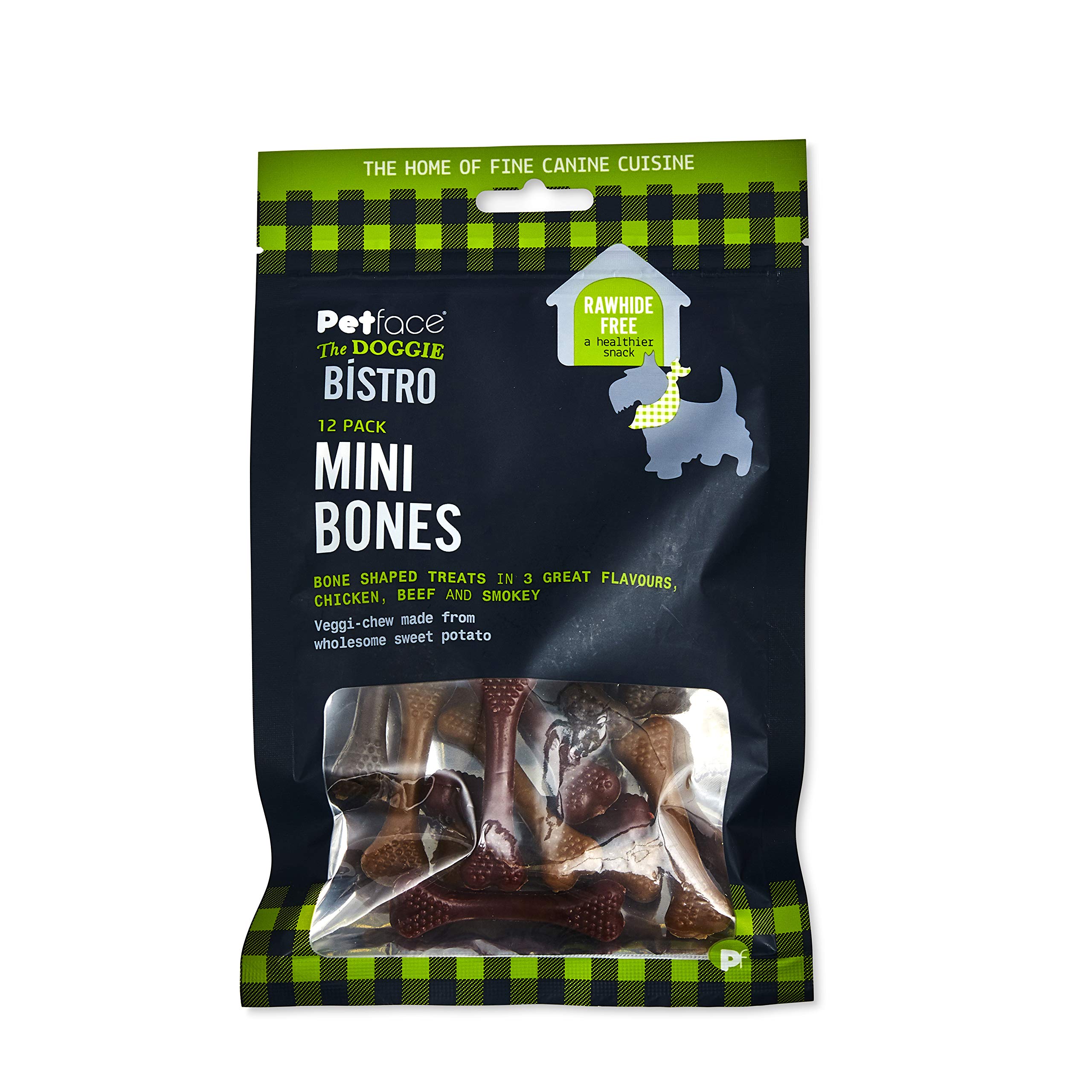 Petface The Doggie Bistro 12 Mini Bones for Dogs, 100g