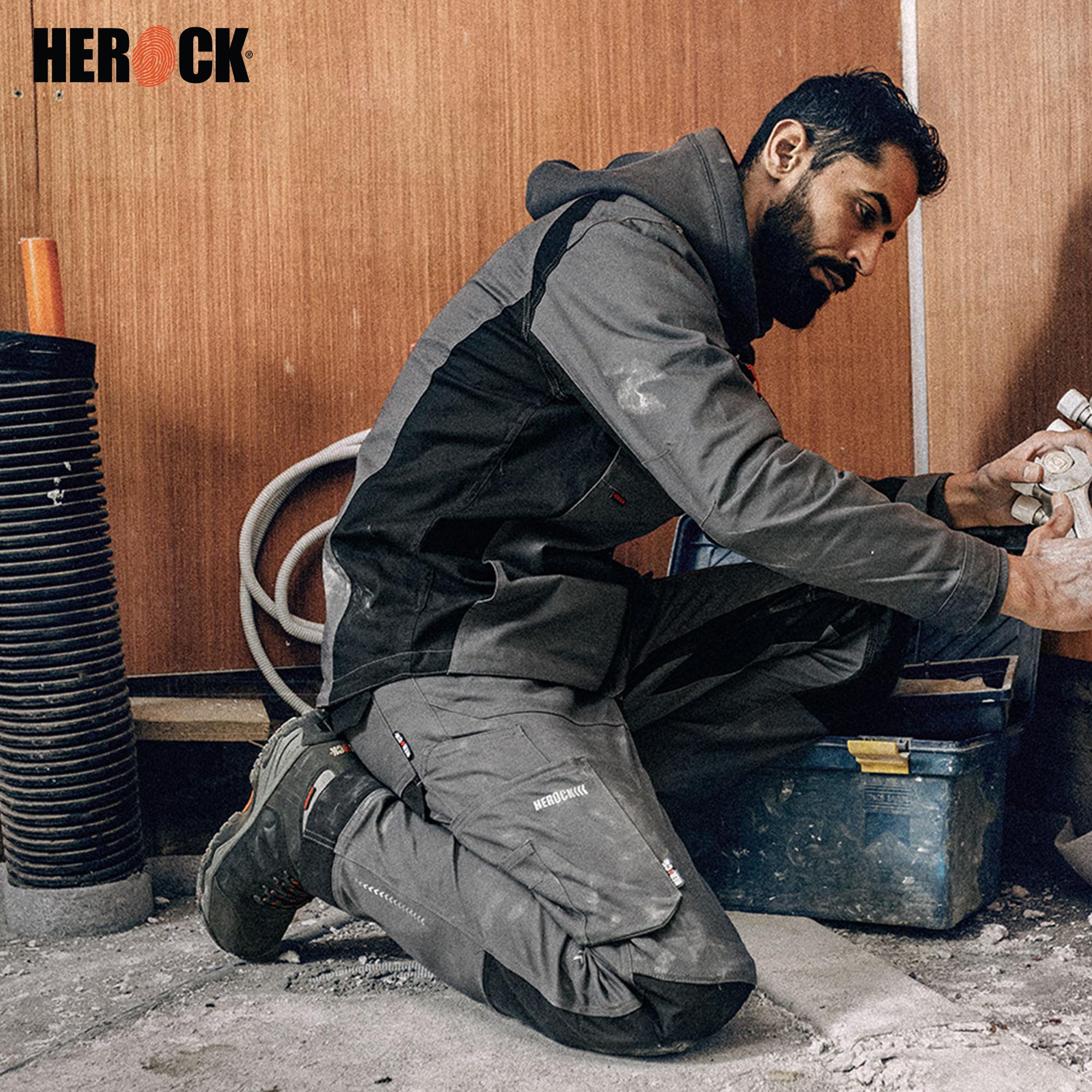 Herock Dero Pantalon Gris/Noir