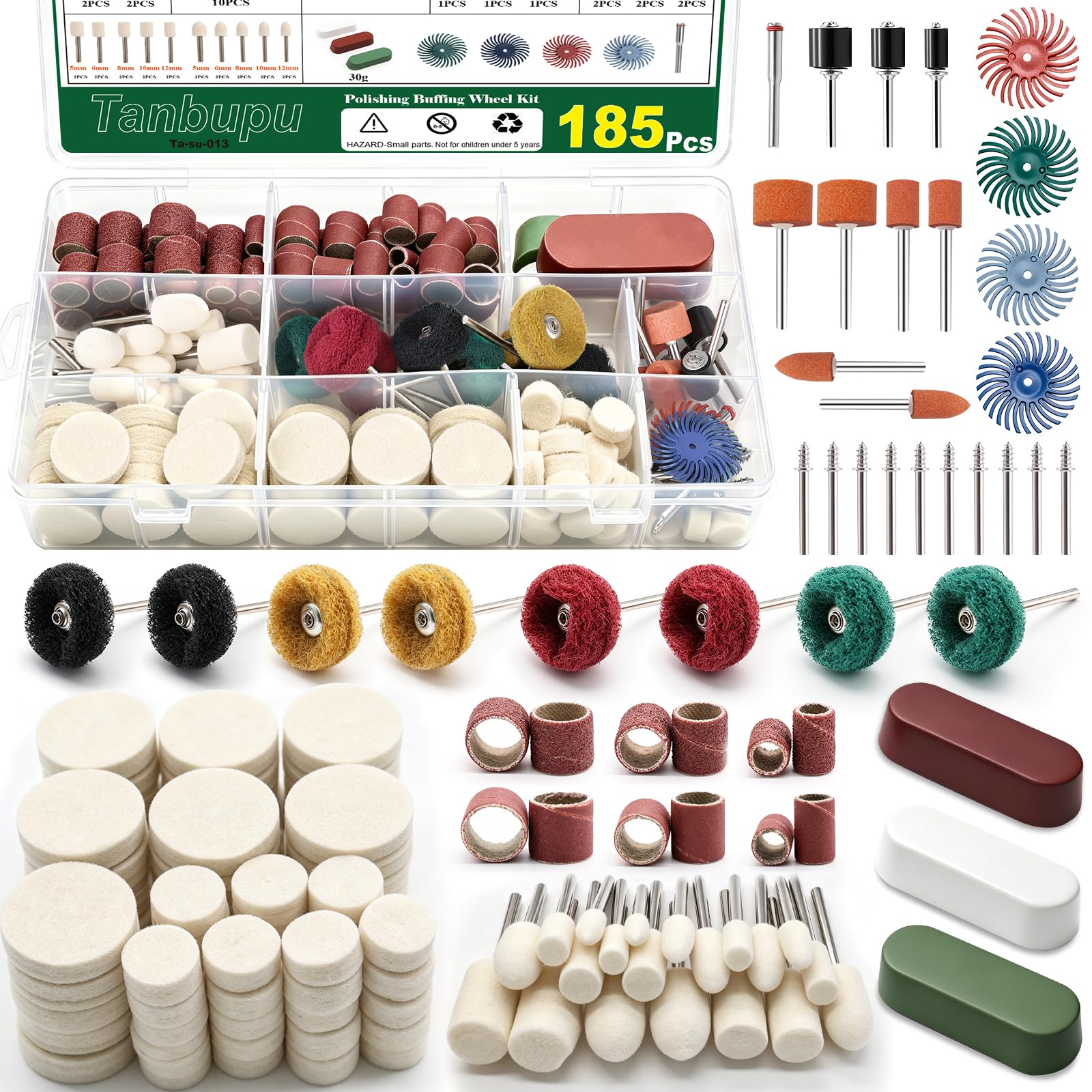 Dremel Polishing Kit - 185 Piece Buffing Set -1