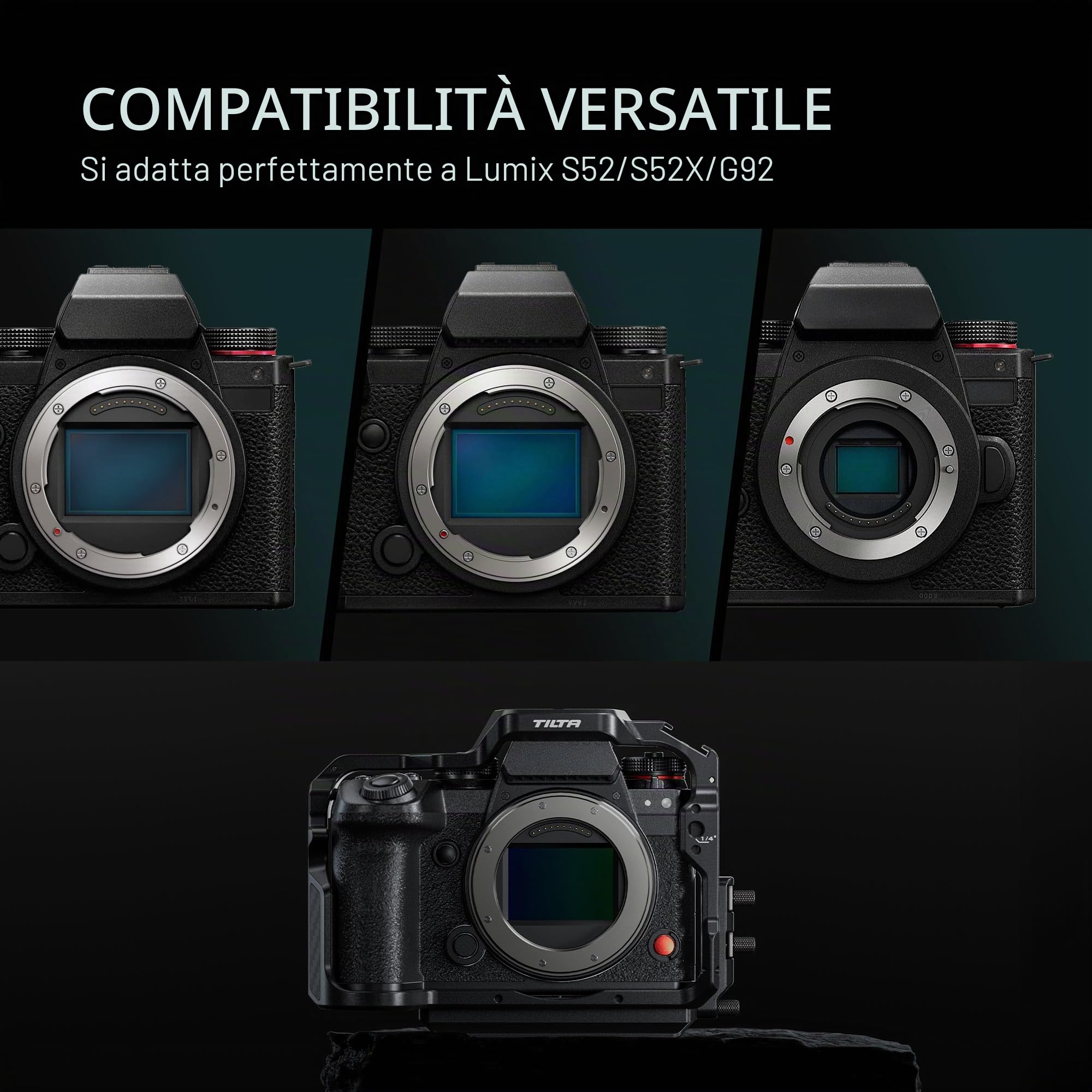Gabbia Per Fotocamera Tilta TA-T80 Per Panasonic S1R II, S5 II, S5 IIX, G9 II – Protezione E Montaggi Con Morsetto USB-C - 4