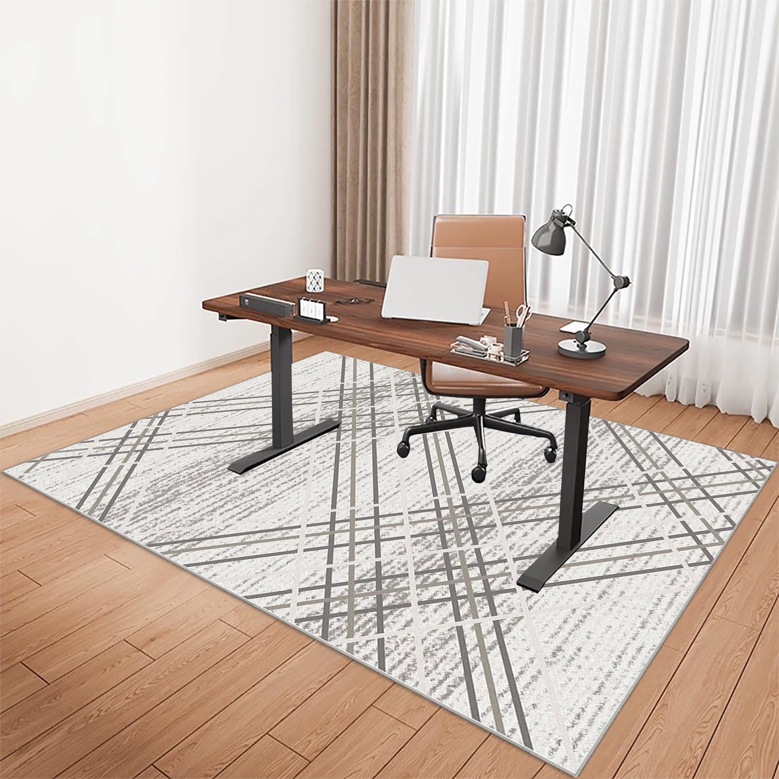 130 x 160 cm Office Carpet Protector Mat, Gaming Chair Mat, Desk Chair Mat Large, Office Chair Mat for Carpet, Mat for Computer Chair Floor Protector for Home Office, Hard Floor Protection Mat
