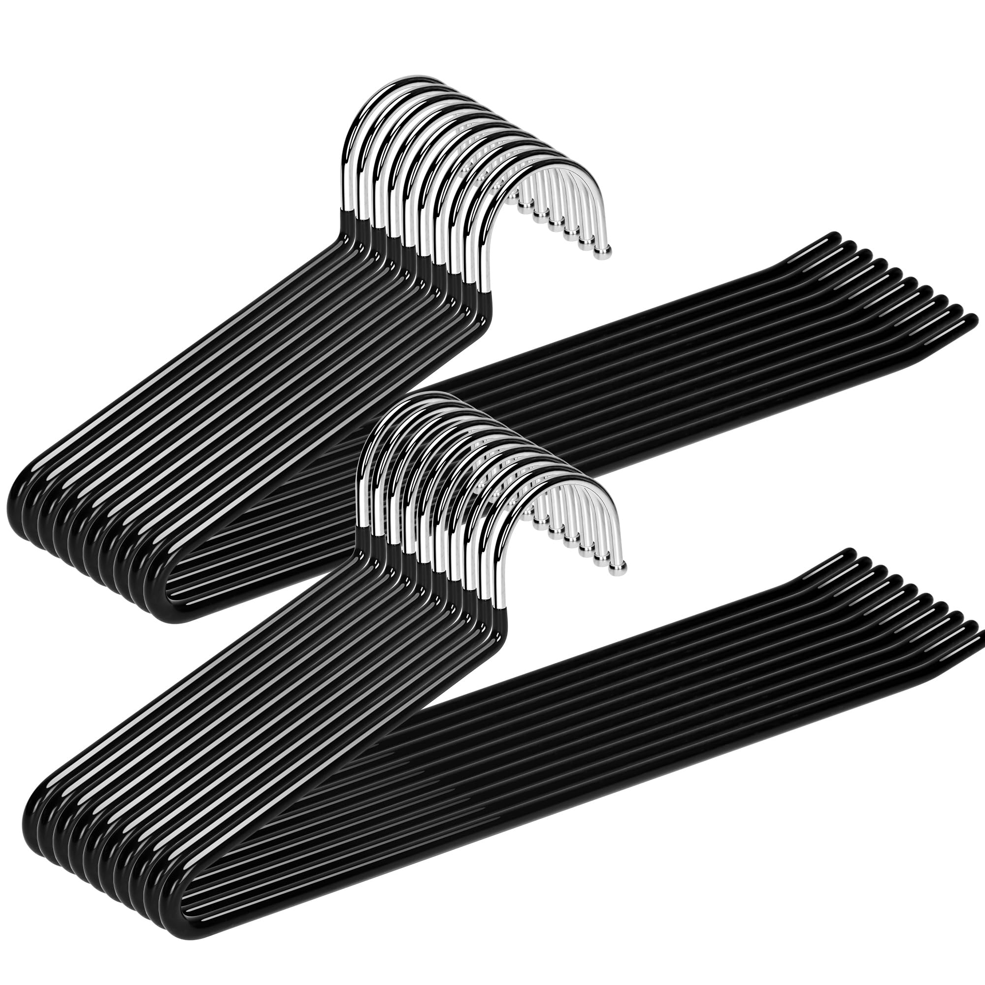 EssenFlolis 20 Pack Open Ended Metal Trouser Hangers Space Saving