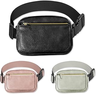 Okdance Bumbags Fanny Packs for Women Man Travel Waist Packs Waterproof Fashion Crossbody Bag with Adjustable Buckle Strap for Sports Running Hiking Jogging (Black)