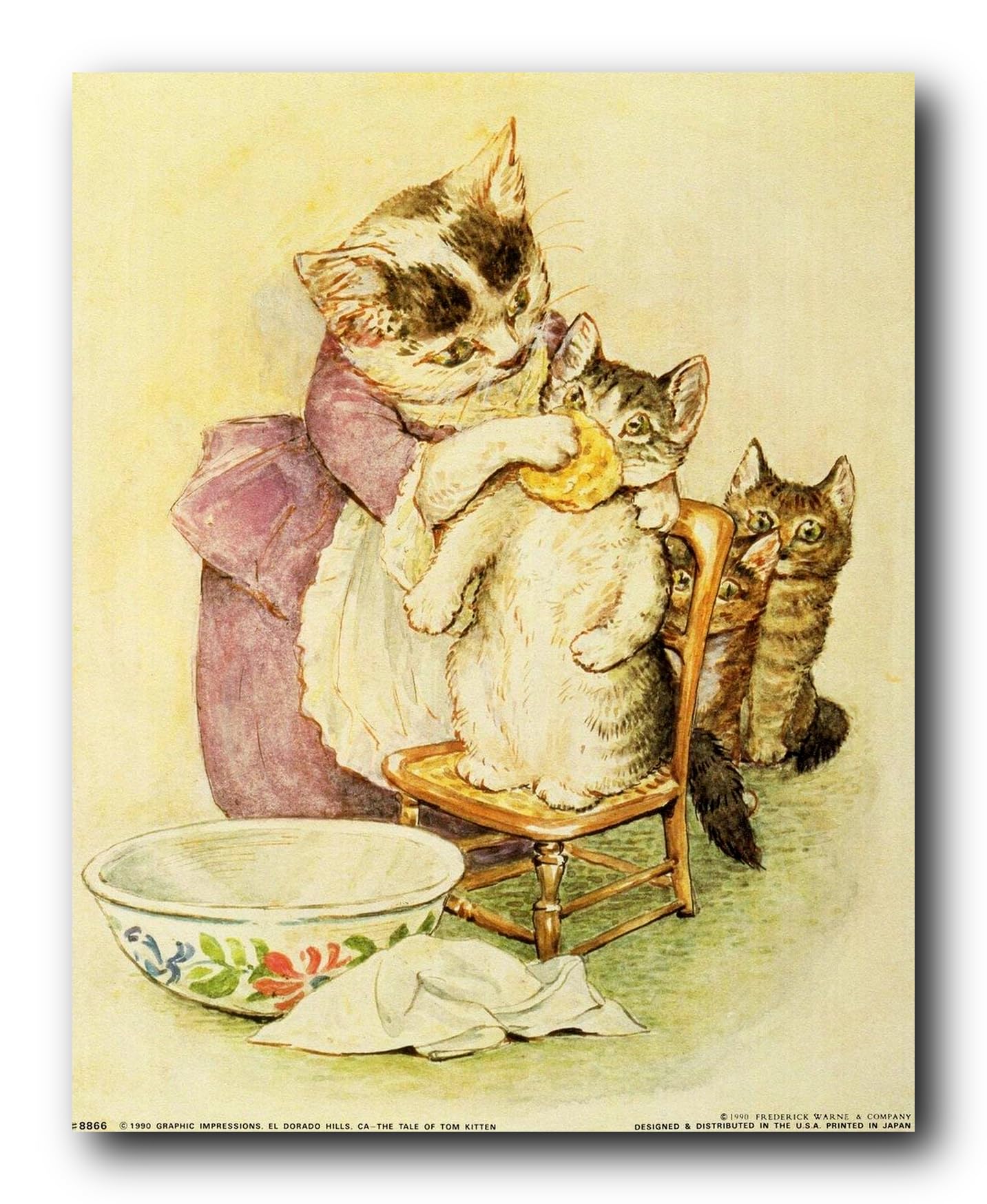 The Tale of Tom Beatrix Potter Kitten Kids Room Art Print Poster (16x20)