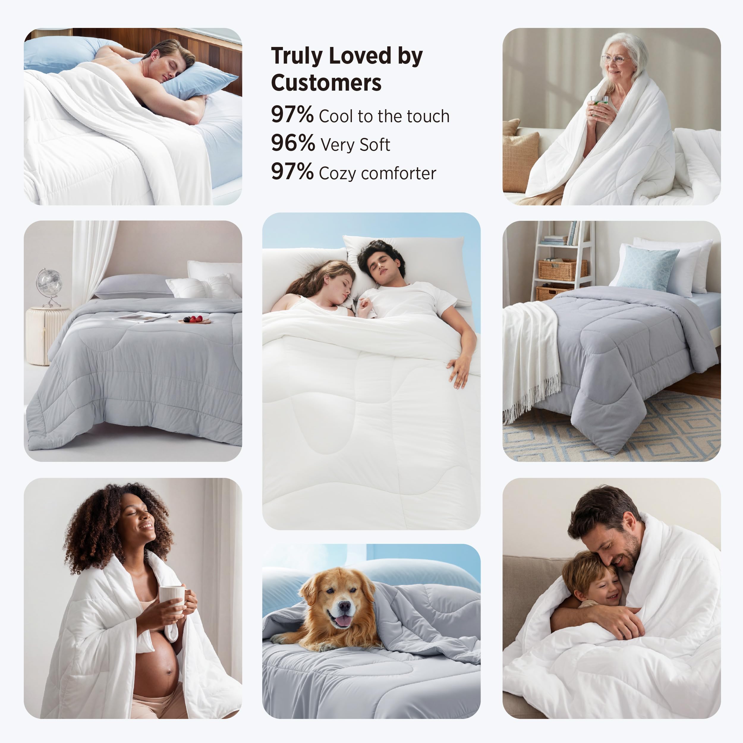 Amazon.com: Bedsure Cooling Comforter Oversize King - Cooling