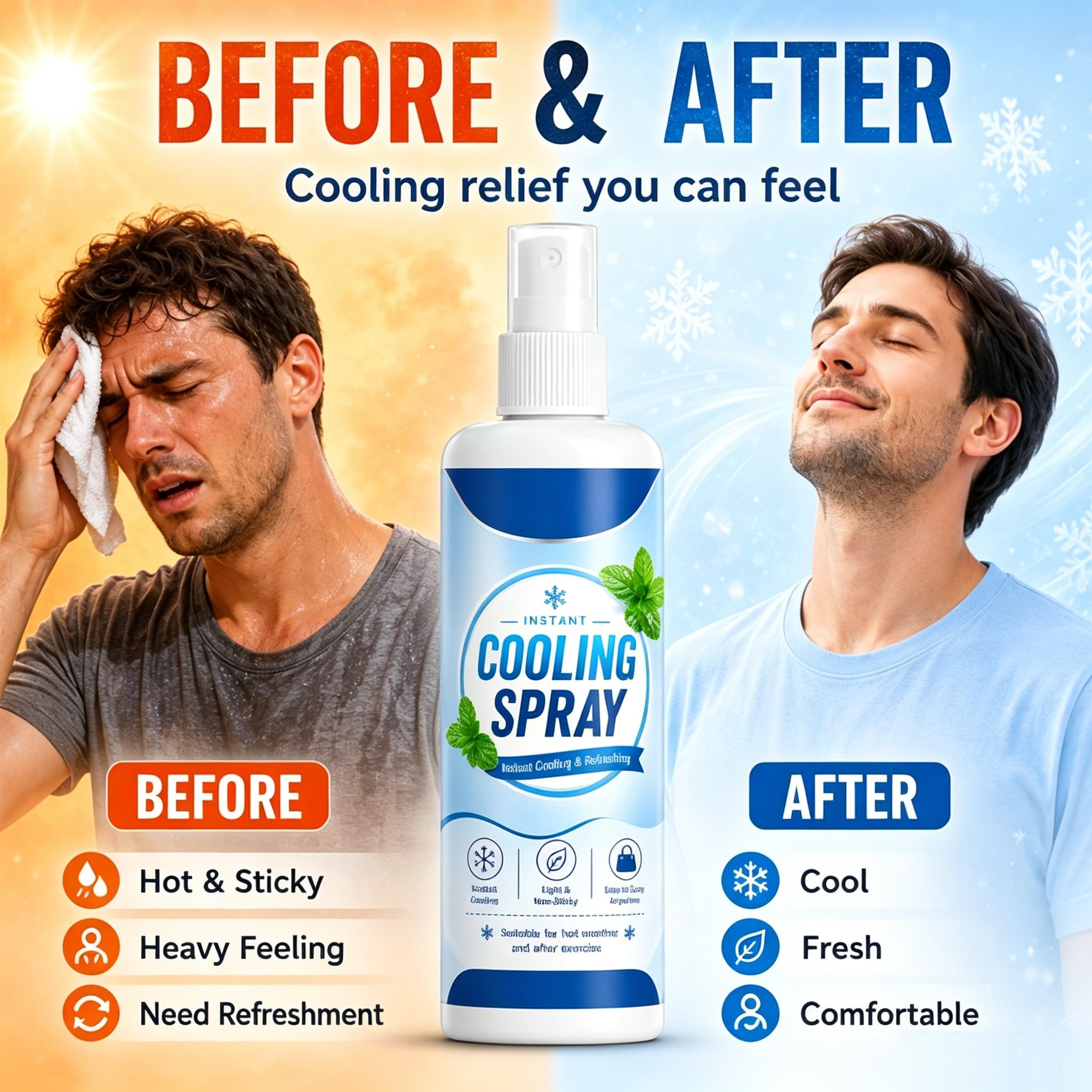 Instant Cooling Mist Spray für heißes Wetter, Summer Essentials Cooling Spray für das Gesicht (8pcs)