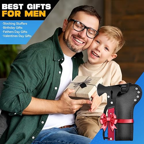 Miniatura 7 de Regalos para hombres, hacha multiherramienta 15 en 1 para camping, caza, senderismo, regalos de Navidad para papá, marido, él, relleno de calcetines