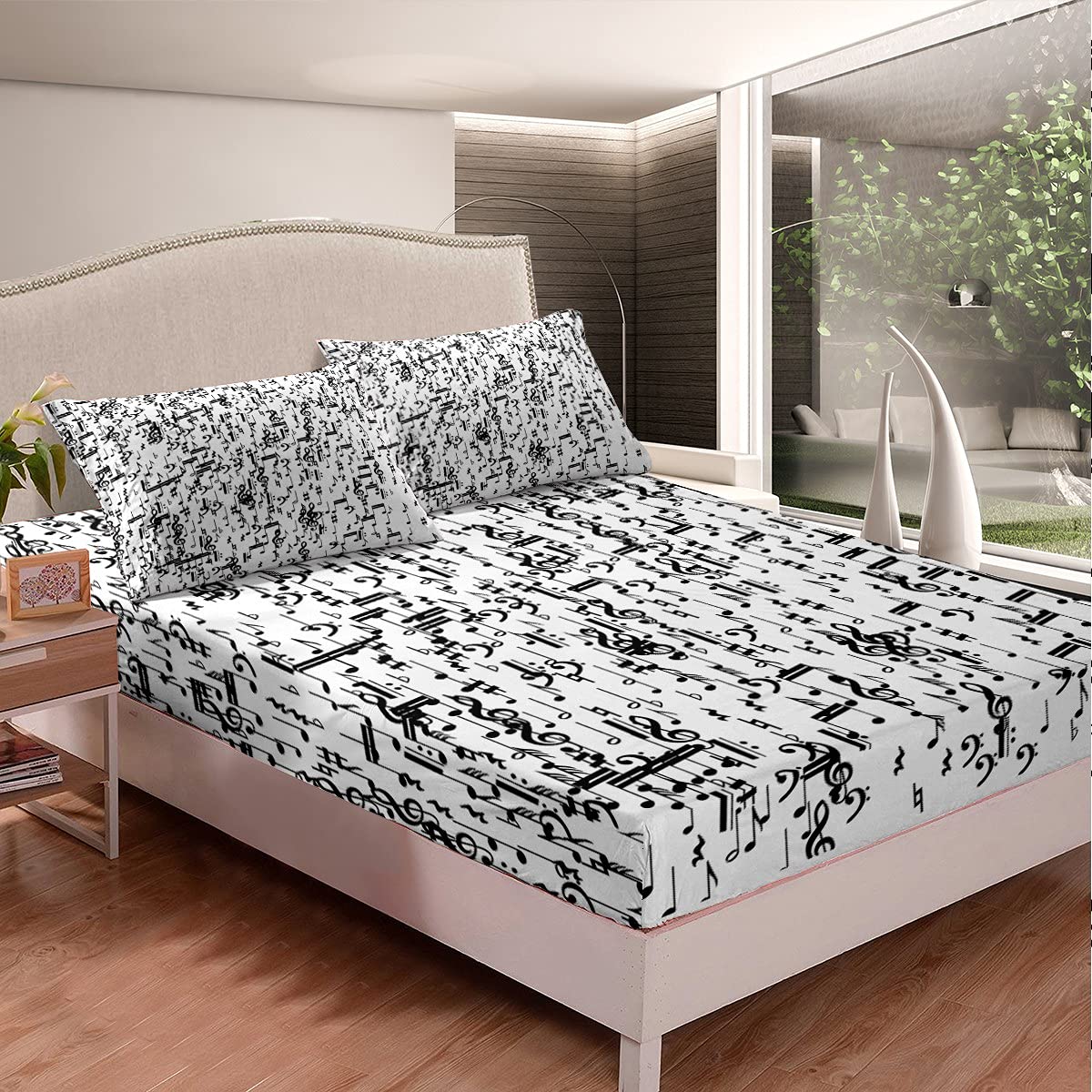 Set Biancheria Da Letto Per Bambini E Ragazzi Con Motivo Musicale Tie-Dye - Trapunta Morbida Con Federa, Lavabile In Lavatrice, Tema Musicisti - 4