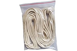 50 Foot Roll - 1/4" Round Cotton Oil Lamp Wick