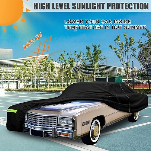 Miniatura 10 de Funda impermeable de repuesto para Cadillac Eldorado BiarritzBroughamCoupeConvertibleHardtop, 210T, para todo tipo de clima, con interior de algodón