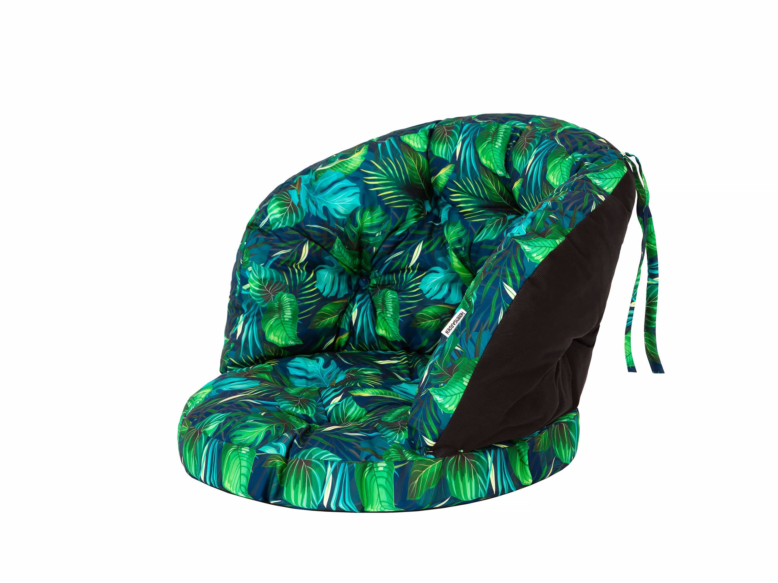 Cuscino per sedia in rattan, panca, panchina, dondolo, cuscino da giardino, 2 + 1 cm, foglia blu