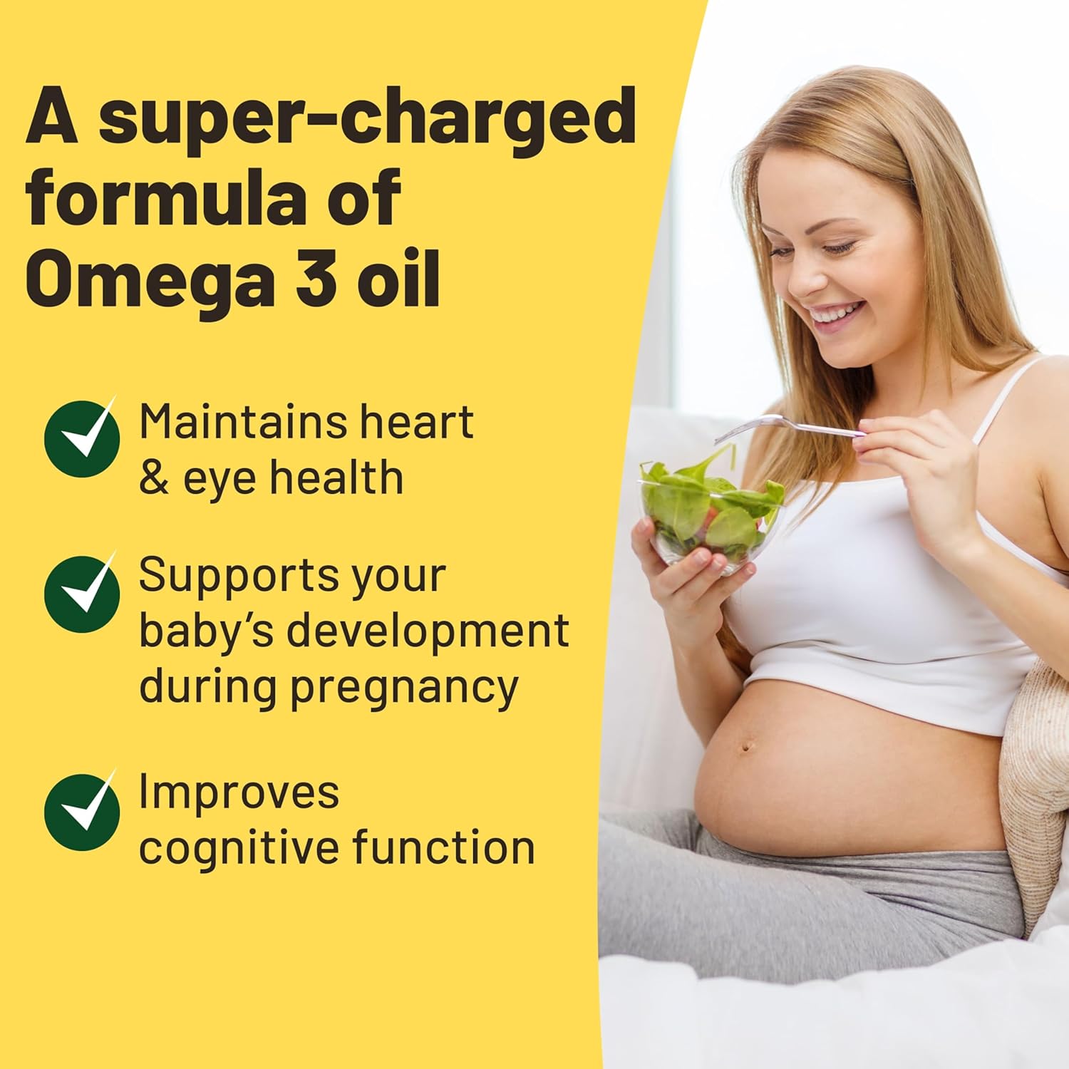 Vegan Vitality Vegan Omega 3 Supplement - 60 Plant Based Algae Oil Soft Gels Essential Fatty Acids with Vegan DHA for Joint, Heart & Immune Support Without EPA
