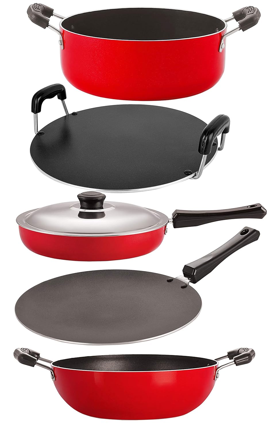 Buy Nirlon NonStick Dishwasher Safe PFOA Free 5 Piece Pots and Pans