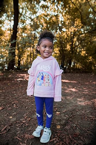 Miniatura 5 de Bluey - Conjunto de sudadera con capucha de forro polar y leggings para niñas
