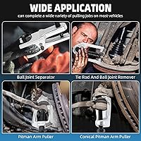 Vista 4 de 8MILELAKE Juego de herramientas de servicio frontal de 5 en 1, separador de juntas de bola, extractor de brazo Pitman de servicio pesado, removedor