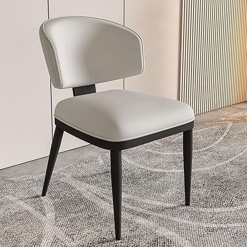 Vista 16 de Faux Leather Dining Chairs,Accent Kitchen Chairs, Dining Room Chairs with Black Metal Legs, Living Room Chair for Dining Room, Office, or Living