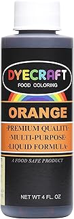 DyeCraft® Orange Food Coloring (LARGE 4 oz Bottle) Odorless, Tasteless, Edible - Perfect for Baking, Cooking, Arts & Craft...