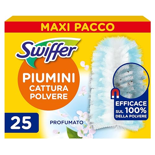 Swiffer Duster Piumini Cattura Polvere, 25 Piumini, Cattura e Intrappola