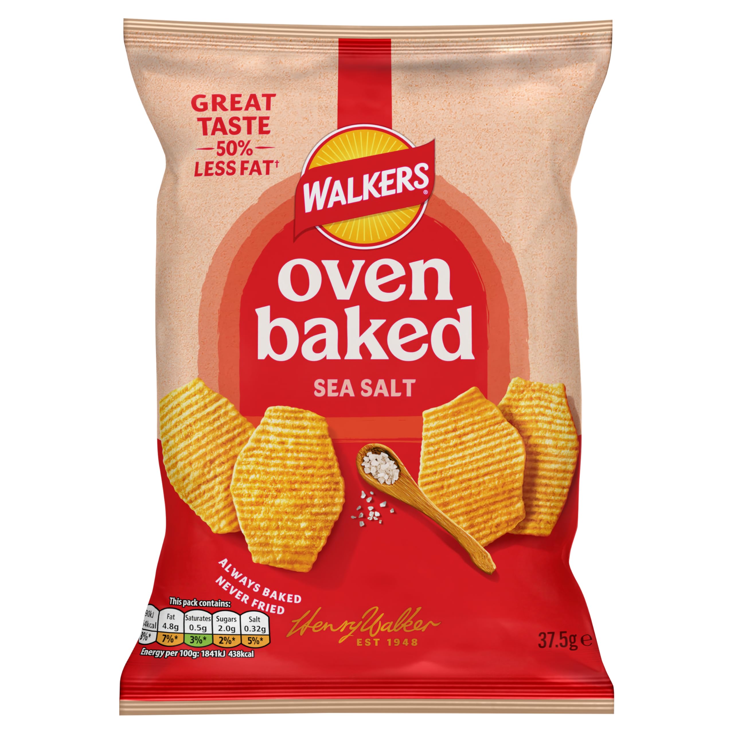 Baked Sea Salt Snacks Crisps 37.5g