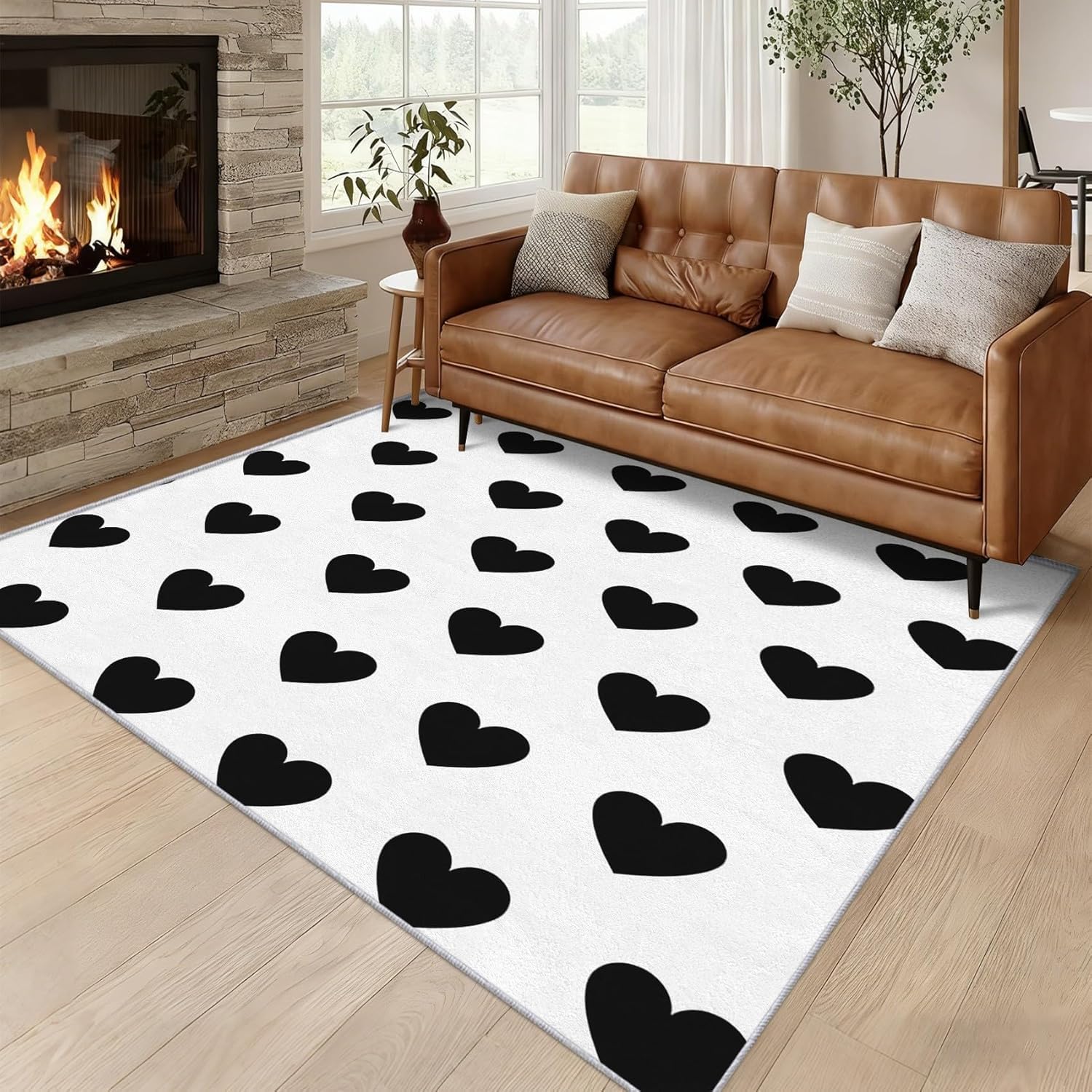Tapis 3D pour chambre de garçon et fille résistant aux taches et lavable