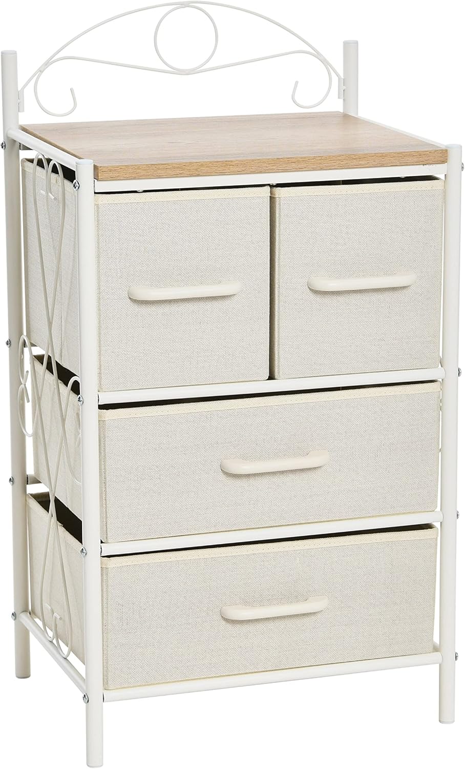 Household Essentials Victoria Dresser Nightstand Storage